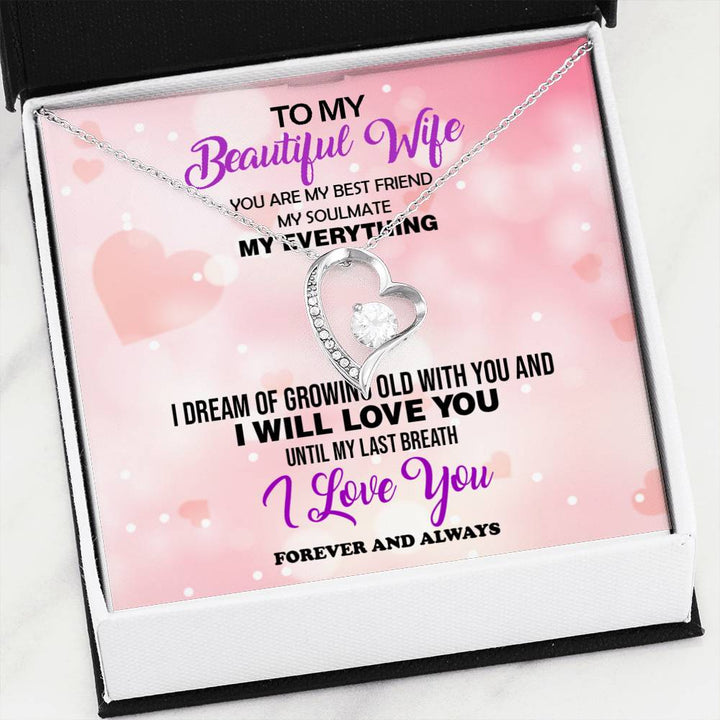 To My Wife I Will Love You Until My Last Breath Forever Love Necklace - Thegiftio UK