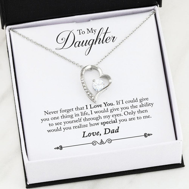 To My Daughter - Never Forget That I Love You - Forever Love Necklace - Thegiftio UK