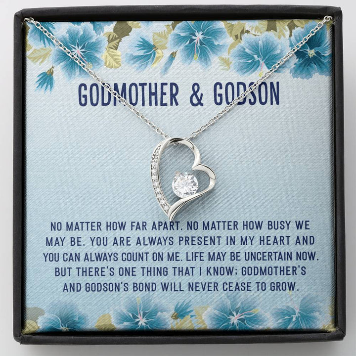 Godmother & Godson Gift Necklace, Mother's Day, Birthday Gift - Forever Love Necklace - Thegiftio UK