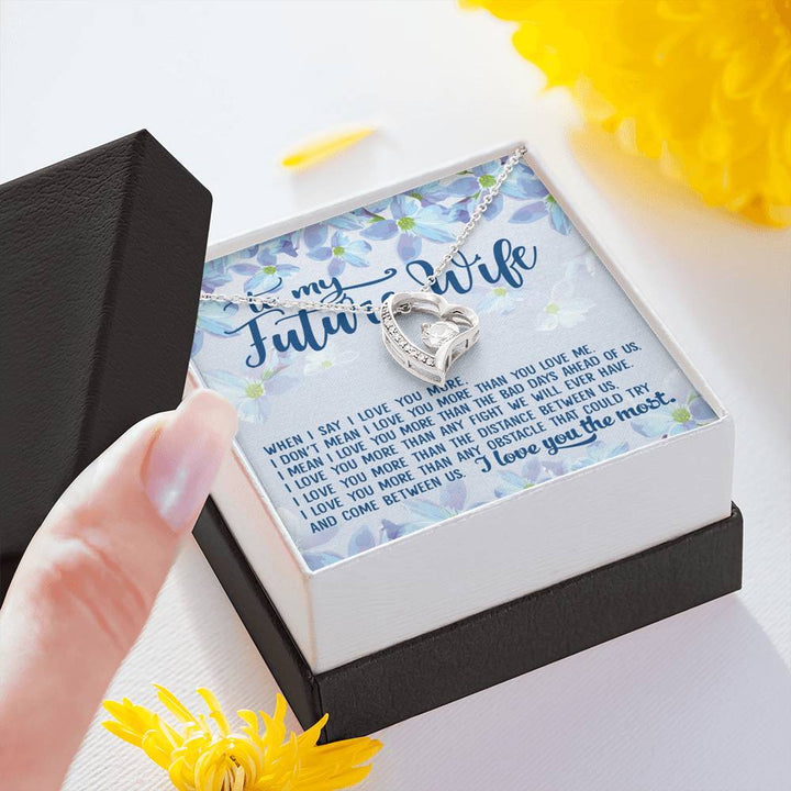 To My Future Wife I Love You The Most Forever Love Necklace - Thegiftio UK