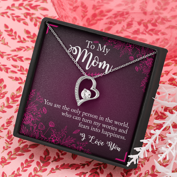 To My Mom, Forever Love Necklace, Mother Necklace, Gift For Mother, Xmas, Christmas, Personalized Gift To My Mom - Thegiftio UK