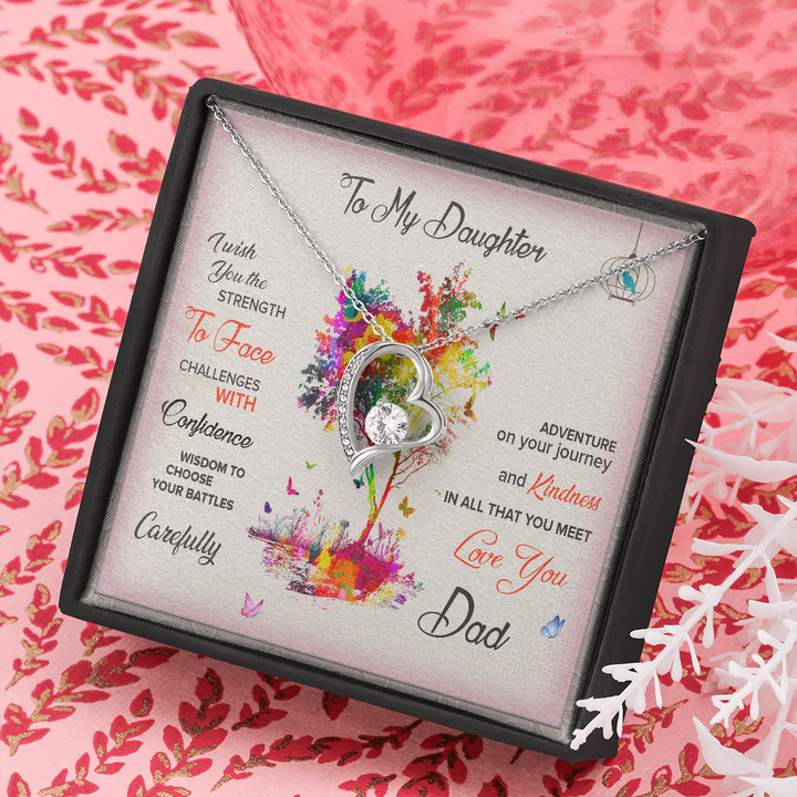 To My Daughter, Beautiful Chapters, Forever Love Necklace, Daughter Necklace, Gift For Daughter, Xmas, Christmas, Daughter Gift From Dad - Thegiftio UK