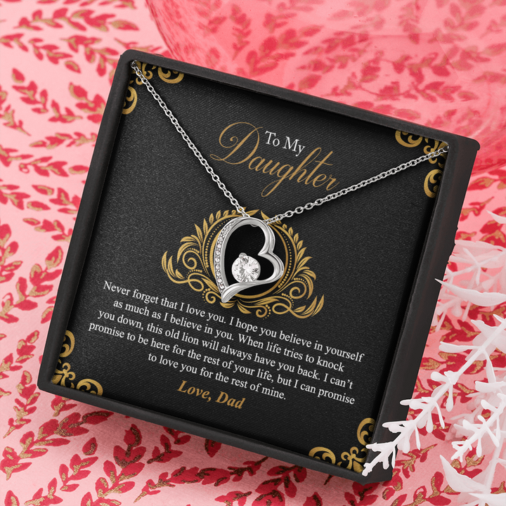 To My Daughter, Beautiful Chapters, Forever Love Necklace, Daughter Necklace, Gift For Daughter, Xmas, Christmas, Daughter Gift From Dad - Thegiftio UK