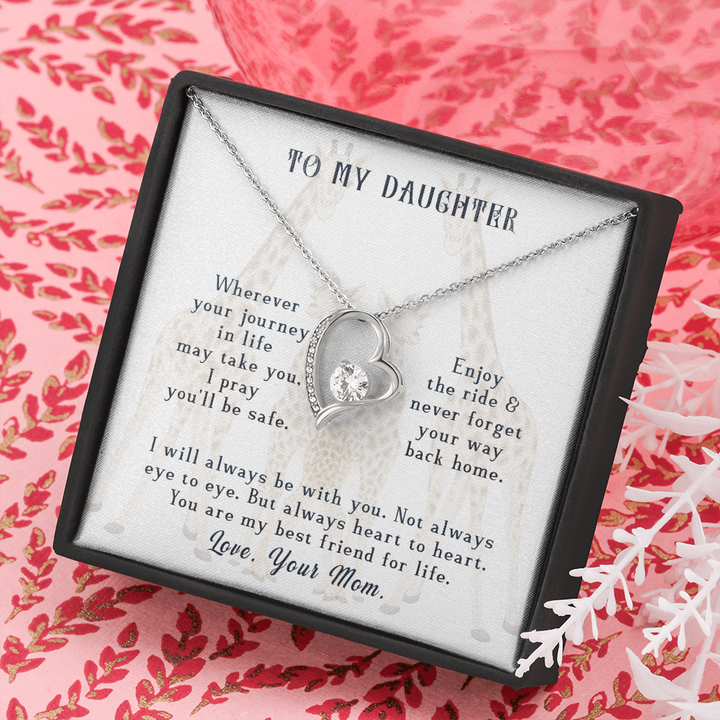 To My Daughter, Beautiful Chapters, Forever Love Necklace, Daughter Necklace, Gift For Daughter, Xmas, Christmas, Daughter Gift From Mom - Thegiftio UK