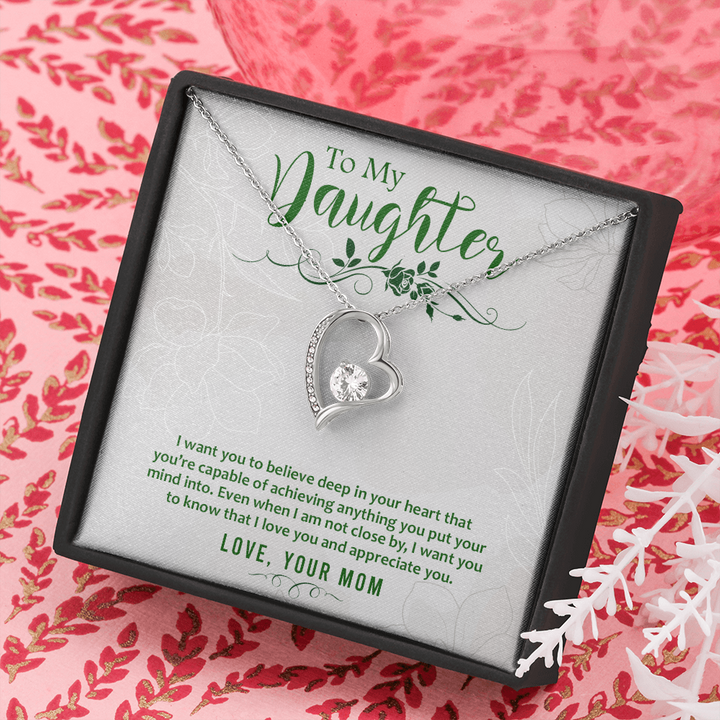 To My Daughter, Beautiful Chapters, Forever Love Necklace, Daughter Necklace, Gift For Daughter, Xmas, Christmas, Daughter Gift From Mom - Thegiftio UK