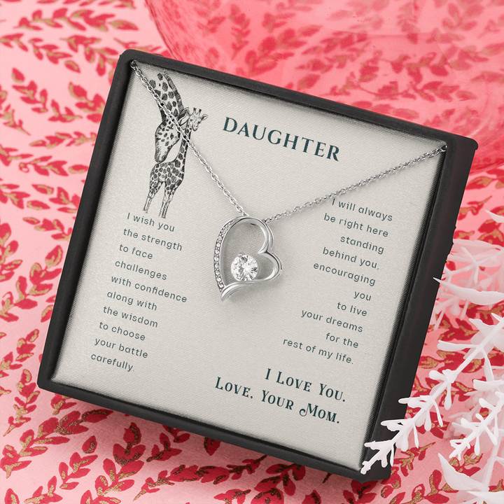 To My Daughter, Beautiful Chapters, Forever Love Necklace, Daughter Necklace, Gift For Daughter, Xmas, Christmas, Daughter Gift From Mom - Thegiftio UK