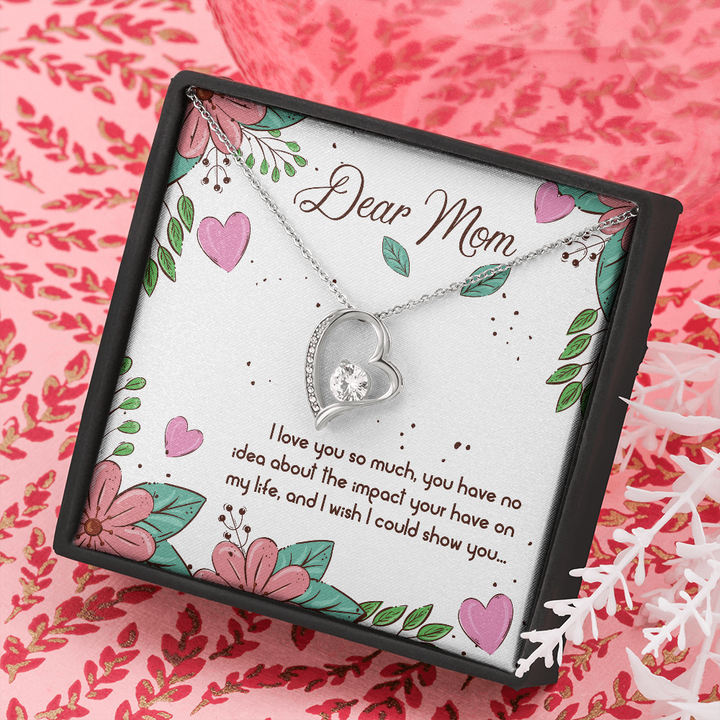 To My Mom, Forever Love Necklace, Mother Necklace, Gift For Mother, Xmas, Christmas, Personalized Gift To My Mom - Thegiftio UK
