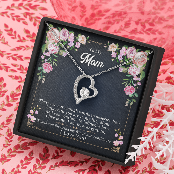 To My Mom, Forever Love Necklace, Mother Necklace, Gift For Mother, Xmas, Christmas, Personalized Gift To My Mom - Thegiftio UK