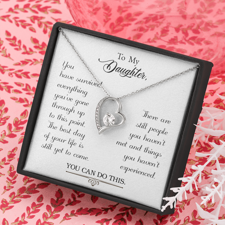 To My Daughter, Beautiful Chapters, Forever Love Necklace, Daughter Necklace, Gift For Daughter, Xmas, Christmas, Daughter Gift From Mom - Thegiftio UK