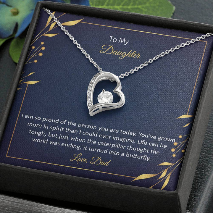 To My Daughter - Love, Dad - Forever Love Necklace - Thegiftio UK