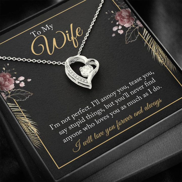 To My Wife - I Will Love You Forever And Always - Forever Love Necklace - Thegiftio UK