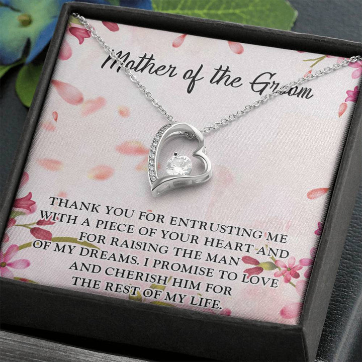 Mother In Law Wedding Gift From Bride,Mother In Law Birthday Gift, Mother In Law Wedding Day Gift, Mother Of The Groom Forever Love Necklace - Thegiftio
