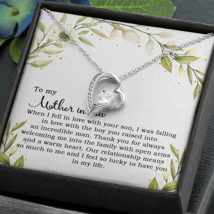 To My Mother In Law When I Fell In Love With Your Son Forever Love Necklace - Thegiftio UK