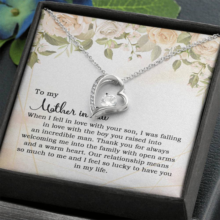 To My Mother In Law When I Fell In Love With Your Son Forever Love Necklace - Thegiftio UK