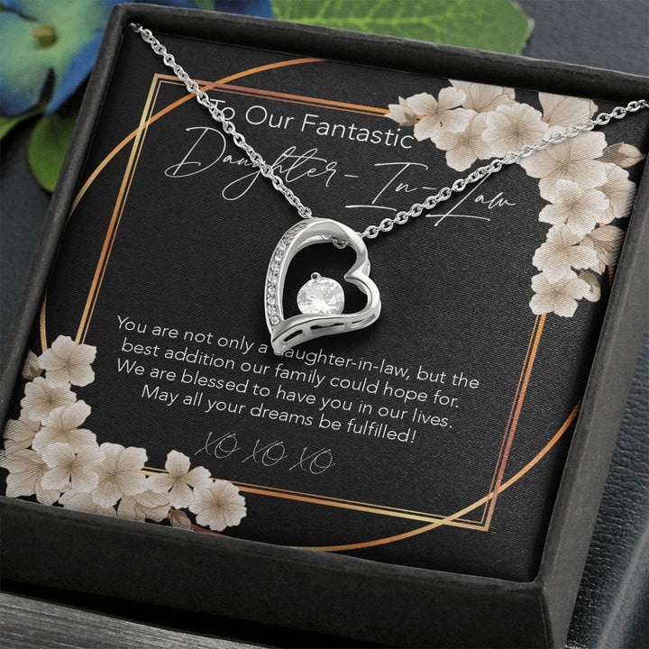 Forever Love Necklace, To My Daughter-In-Law, My Daughter-In-Heart, Bonus Daughter Gift, Daughter-In-Law Necklace, Daughter-In-Law - Thegiftio UK