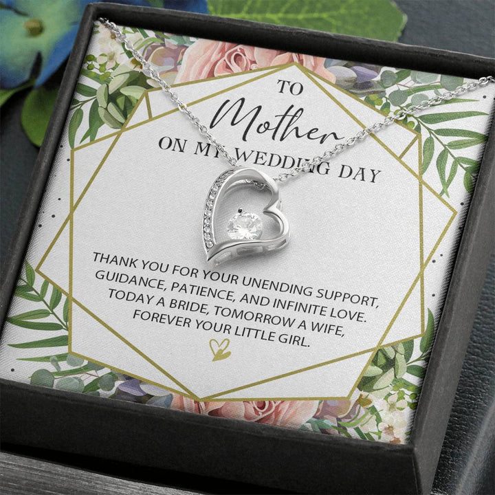 Gift For Mom On Wedding Day, Mother Wedding Gift Necklace, Mom Wedding Forever Love Necklace Gift,Thank You Mom Wedding Gift, Mom On Wedding - Thegiftio UK