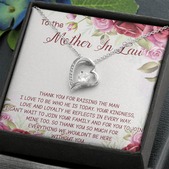 Mother In Law Necklace, Mother Of The Groom Jewelry Box Gift, Mother In Law Wedding Gift, Mother In Law Forever Love Necklace Wedding Gift - Thegiftio
