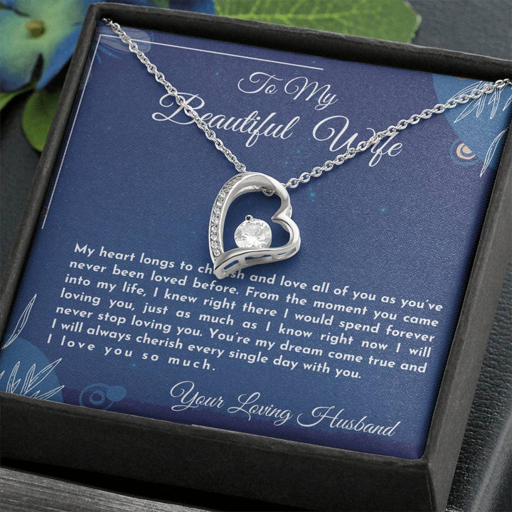 Gift For Wife | My Heart Longs To Cherish And Love | Forever Love Necklace - Thegiftio UK