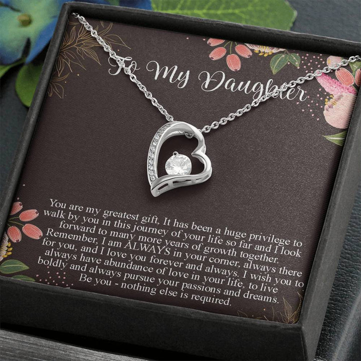 Daughter Gift From Mom To Daughter, Forever Love Necklace For Daughter Personalized Gift For Daughter From Mom From Dad To Daughter - Thegiftio UK