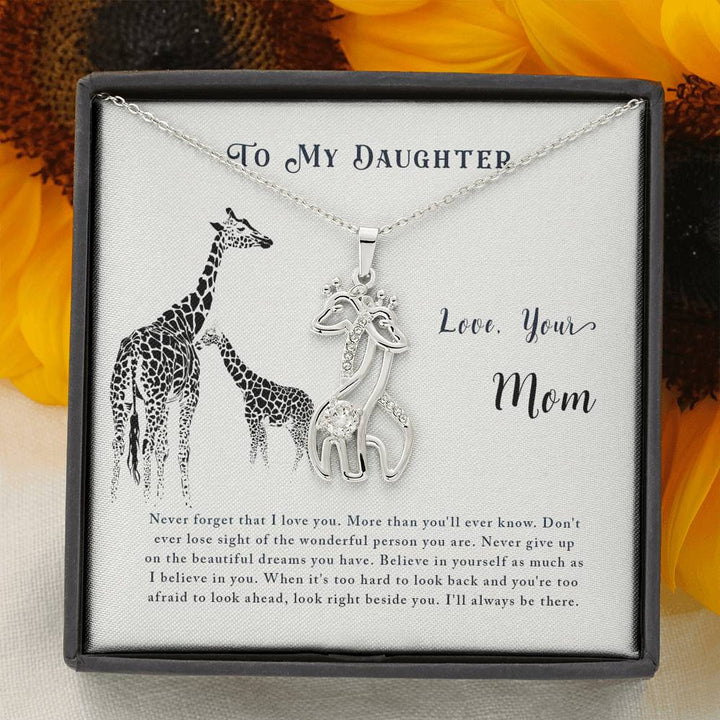 Mom To Daughter Necklace, To My Daughter Forever Love Necklace, Mother To Daughter Gifts, Daughter Gift From Mom, Inspirational Daughter Necklace - Thegiftio UK
