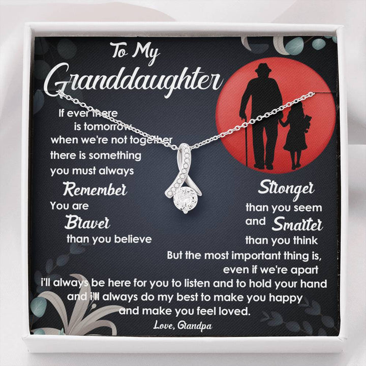 To My Granddaughter - Forever Love Necklace From Grandpa , Granddaughter Gift, Granddaughter Necklace, Granddaughter Jewelry, Gift Ideas - Thegiftio UK