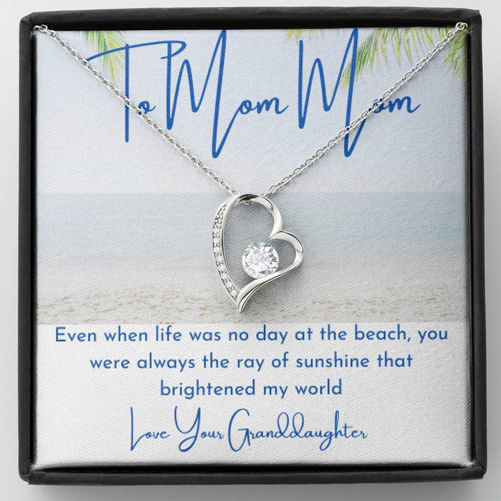To Mom Mom, Love Your Granddaughter (Beach Themed Forever Love Necklace) - Thegiftio UK