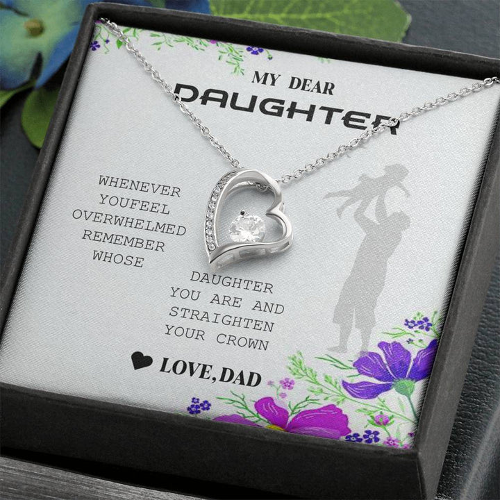 My Dear Daughter Forever Love Necklace, Gift For Daughter,Love Dad. - Thegiftio UK