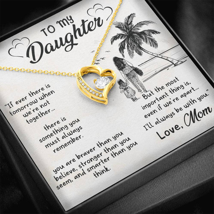 Forever Love Necklace Gift From Mom To Daughter,Gift For Daughter,Jewelry Gift,Pendant Gift For Soul Daughter,Gift For Daughter Birthday,Graduation,Wedding - Thegiftio UK