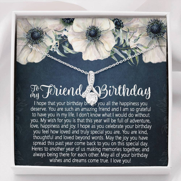 Friend Birthday Forever Love Necklace Gift, Friend Birthday Jewelry, Friend Necklace Or Bracelet, Happy Birthday Friend, Cute Gift For Friend - Thegiftio UK
