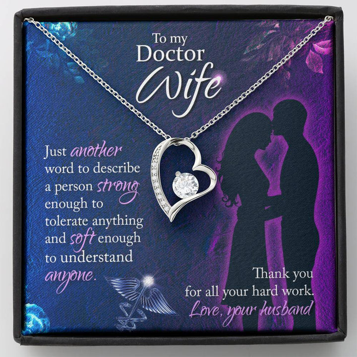 To My Doctor Wife _Thank You For All Your Herd Work - Love Your Husband - Forever Love Necklace - Thegiftio UK