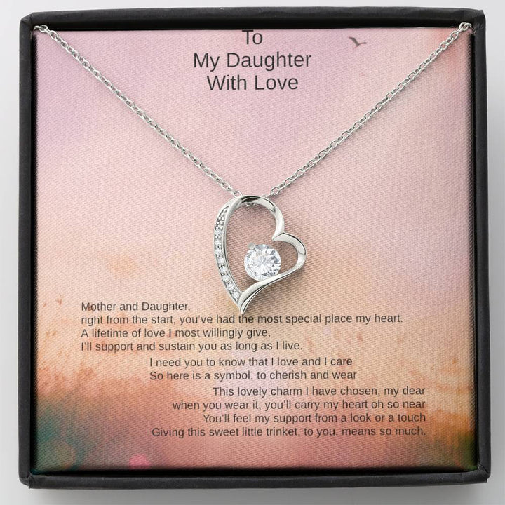 To My Daughter, With Love - Forever Love Necklace 💕 - Thegiftio UK