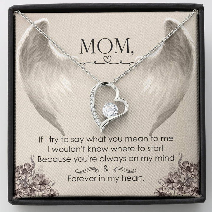 Mom Forever In My Heart - Forever Love Necklace - Thegiftio UK