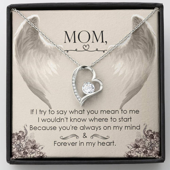 Mom Forever In My Heart - Forever Love Necklace - Thegiftio UK