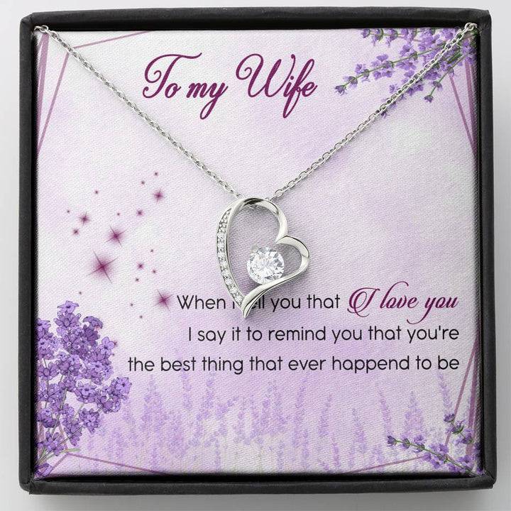 To My Wife I Love You Forever Love Necklace Mother's Day Gift - Thegiftio UK