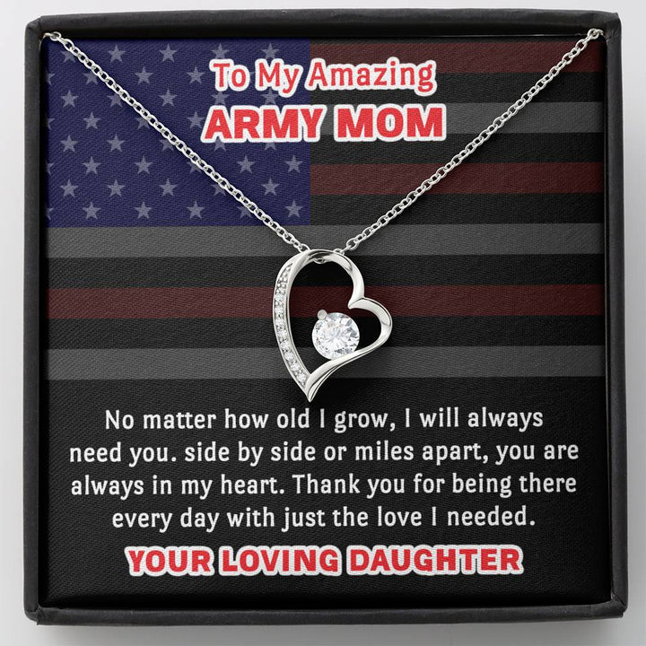 My Amazing Army Mom Forever Love Necklace Necklace For Mothers Day D - Thegiftio UK