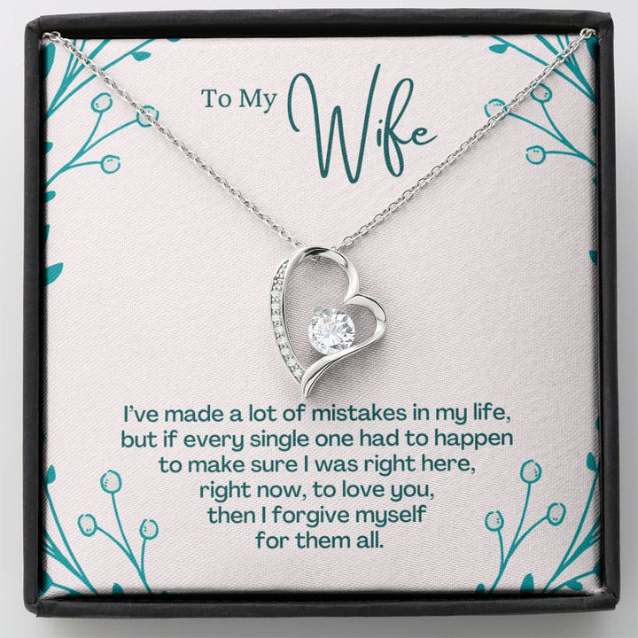 To My Wife - To Love You, Then I Forgive Myself For Them All - Forever Love Necklace - Thegiftio UK