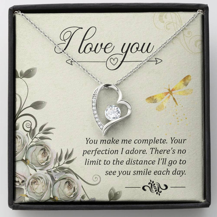 You Make Me Complete , Forever Love Necklace, Anniversary For Wife, Birthday Gift Necklace - Thegiftio UK