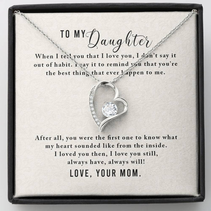 To My Daughter Love Your Mom Forever Love Necklace - Thegiftio UK