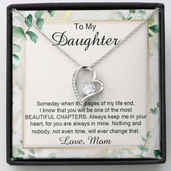 To My Daughter Gift Forever Love Necklace, Daughter Necklace From Mom, Graduation Christmas Birthday Gifts For Daughter - Thegiftio UK