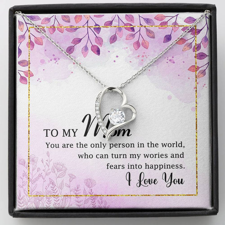 To My Mom I Love You Forever Love Necklace Mother's Day Message Card - Thegiftio UK