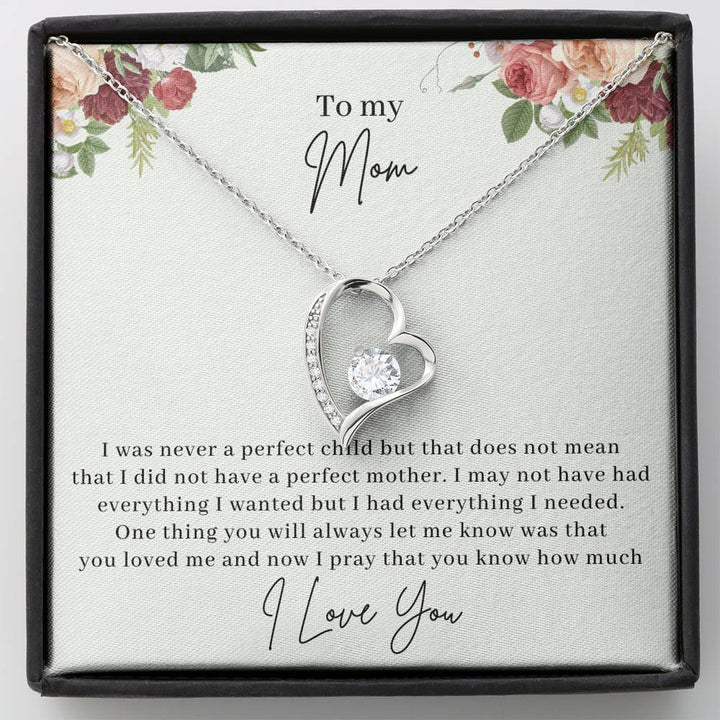 To My Mom Necklace, Forever Love Necklace, Mother's Day Gift Idea, Best Choose For Mother - Thegiftio UK
