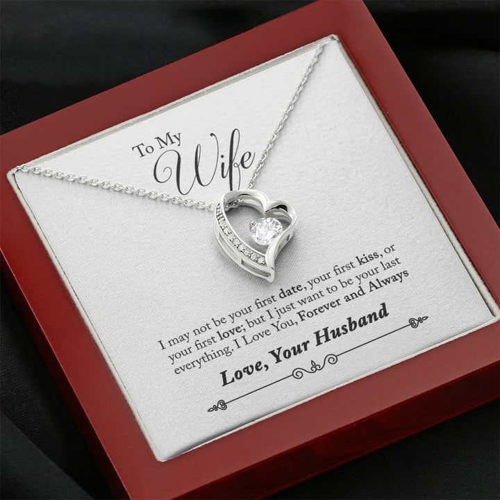 "To My Wife" - Forever Love Necklace Gift Set With Mahogany Box - I Love You, Forever And Always - Thegiftio UK