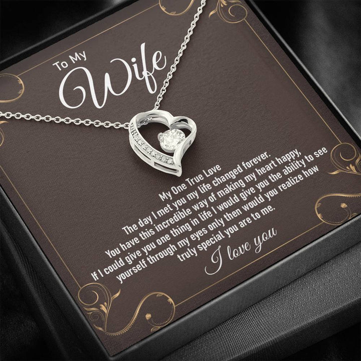 To My Wife - My One True Love - Forever Love Necklace - Thegiftio UK