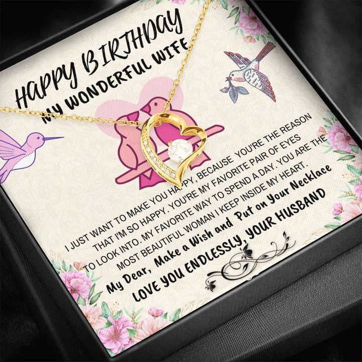 The Beauty Of Your Never-Ending Love - Birthday Gift To Wife From Husband - Forever Love Necklace With Sentimental Message - Thegiftio UK