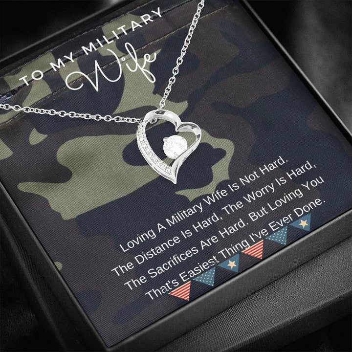 To My Military Wife Necklace - Forever Love Necklace - Thegiftio UK