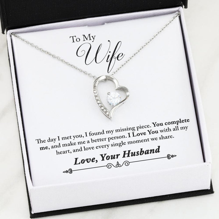 To My Wife Necklace - Husband To Wife Necklace -You Complete Me- Husband To Wife Gift-Forever Love Necklace - Thegiftio UK