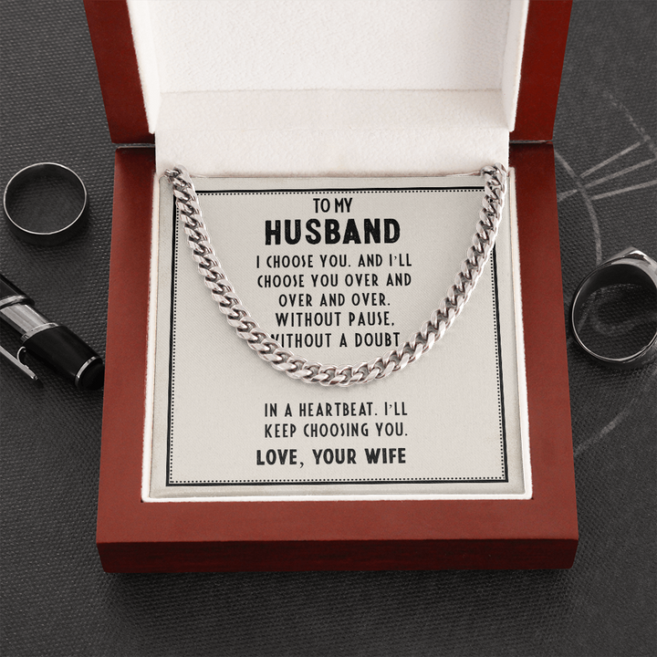 Cuban Link Chain For Husband. Chain Necklace, Anniversary Gift for Husband, Birthday Gift for Man, Gift for Men, Chain for Husband. - Thegiftio UK