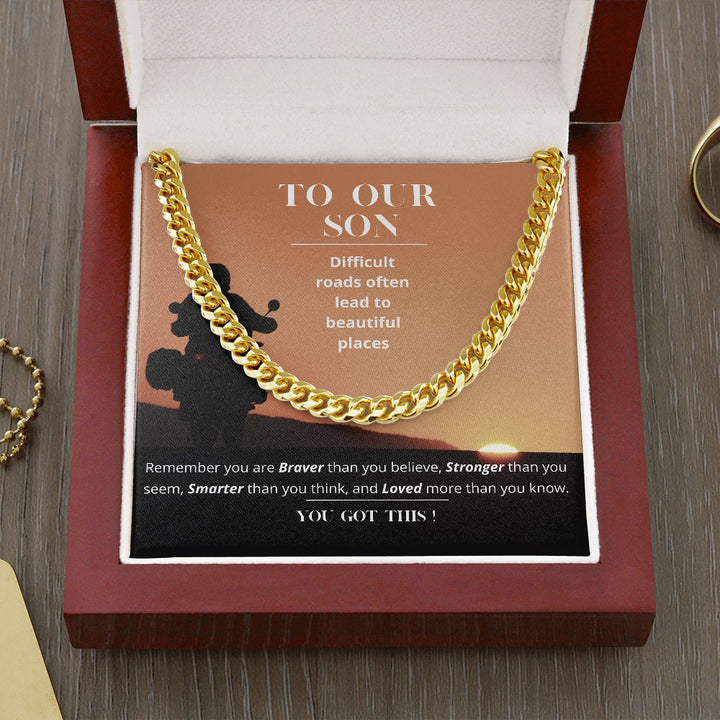 Son Gift Parents, Cuban Link Chain, Gift to Son, Birthday Gift, Father Son Gift, Gift to Son from Mom, Son Gift Ideas, Special Gift for Son - Thegiftio UK