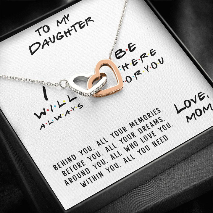 To My Daughter - Graduation Gift - Interlocking Heart Necklace - Thegiftio UK