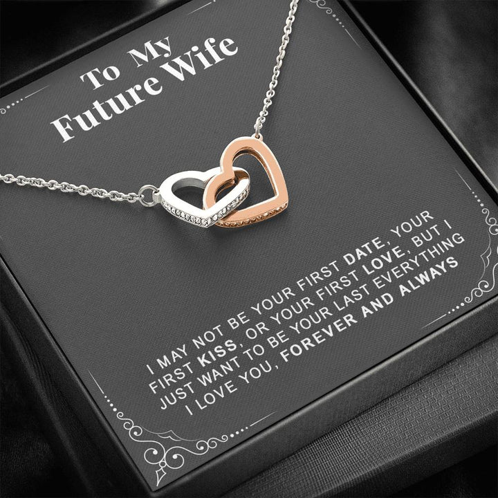 To My Future Wife - Last Everything - Interlocking Heart Necklace - Thegiftio UK